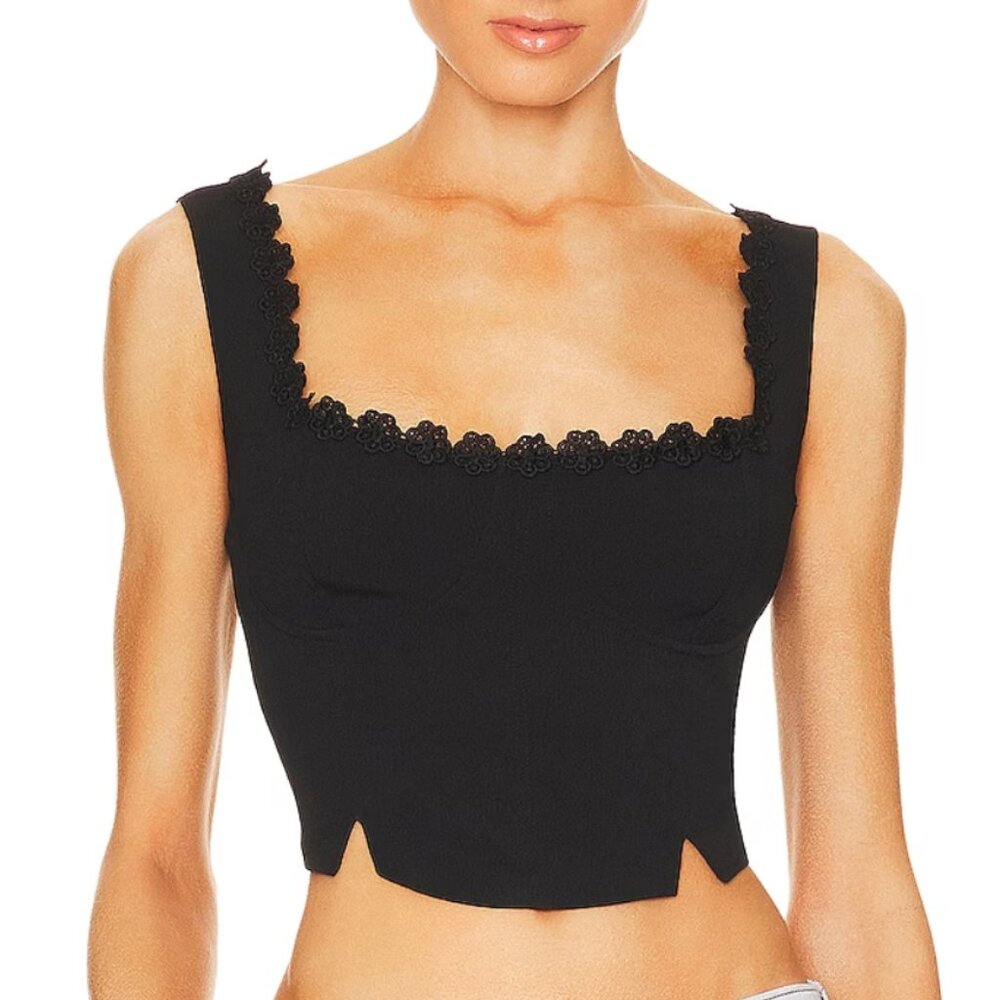 GUIZIO Taffeta Bustier Top
